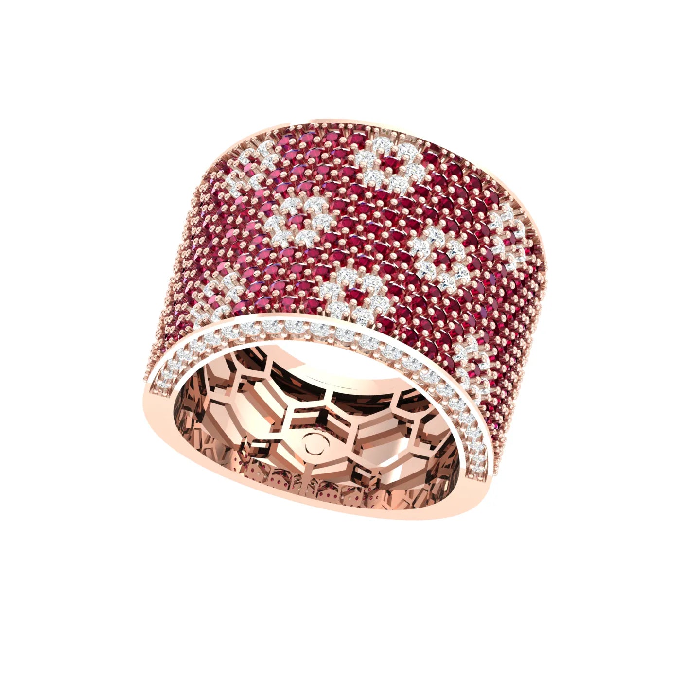 Rose Gold Diamond Ring - Floral Fire [rg]
