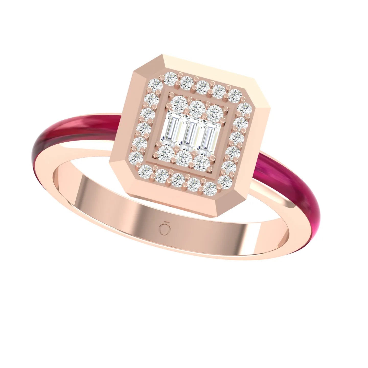 Scarlet Prism Rose Gold Lab Grown Diamond