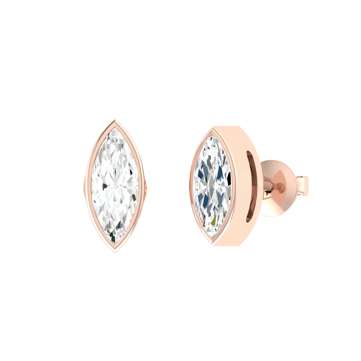 Rose Gold Diamond Earrings - Solaris Echo 0.3cts [rg]