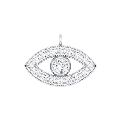White Gold Diamond Charm - Eternal Eye [wg]