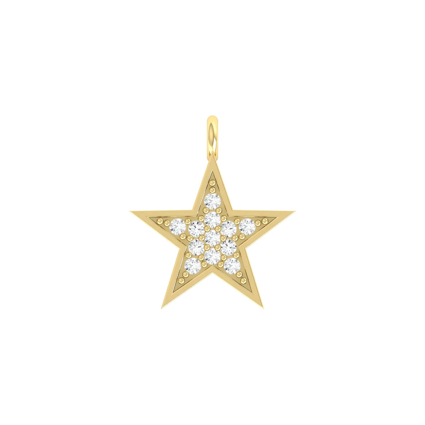 Yellow Gold Customised Diamond Charm - Starlit Spark [yg]