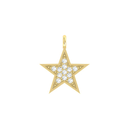 Yellow Gold Customised Diamond Charm - Starlit Spark [yg]