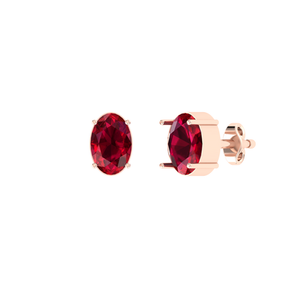 Rose Gold Diamond Earrings - Radiant Pulse 1cts [rg]