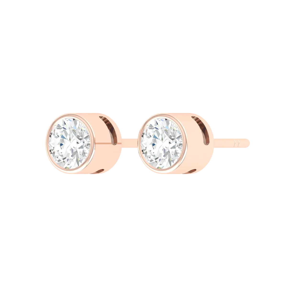 Rose Gold Diamond Earrings - Sunlit Echoes 0.3cts [rg]