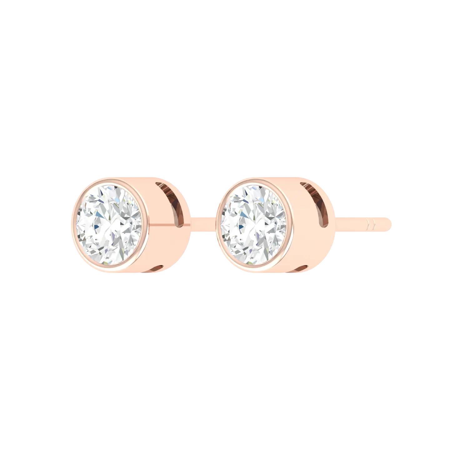 Rose Gold Diamond Earrings - Sunlit Echoes 0.3cts [rg]