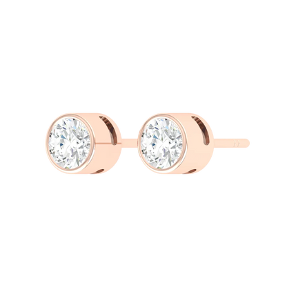 Rose Gold Diamond Earrings - Sunlit Echoes 0.3cts [rg]