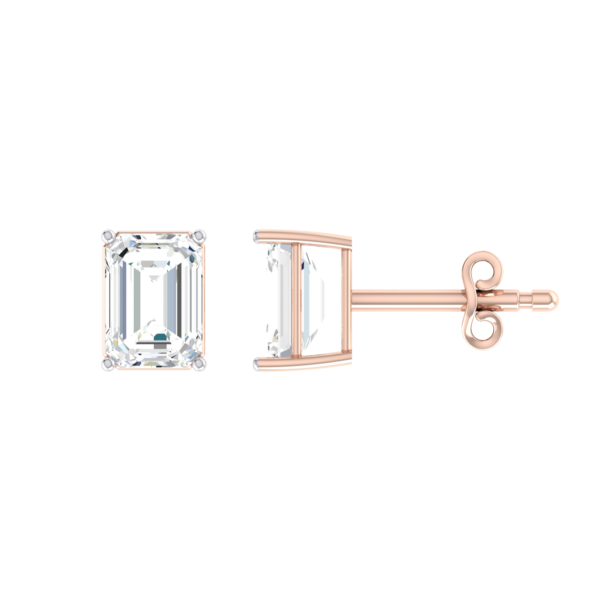 Rose Gold Diamond Earrings - Clarity Crafted [rg]
