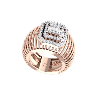 Rose Gold Diamond Ring - Cubic charm [rg]