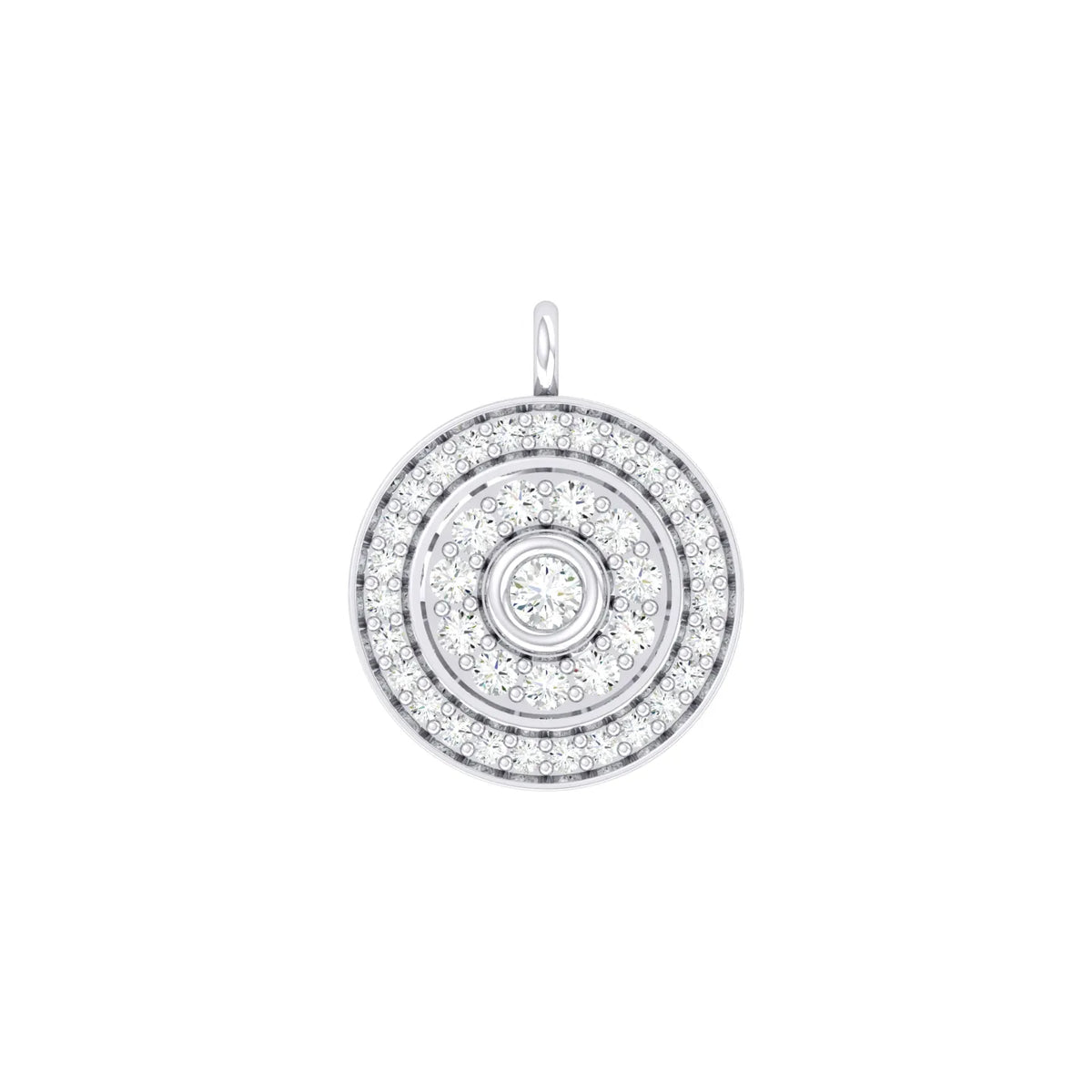 White Gold Diamond Charm - Glimmer Loop  [wg]