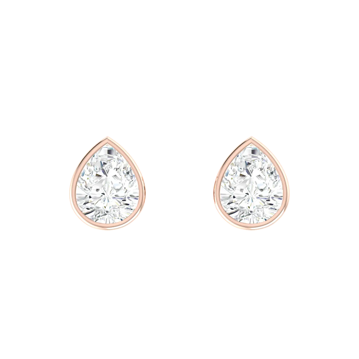Diamond dew 0.3cts Rose Gold Diamond Earrings [rg]