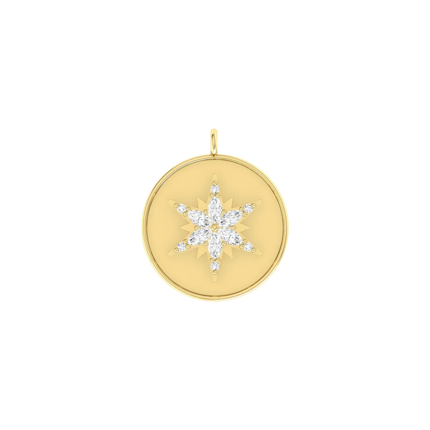 Yellow Gold Diamond Charm - Frozen Spark [yg]