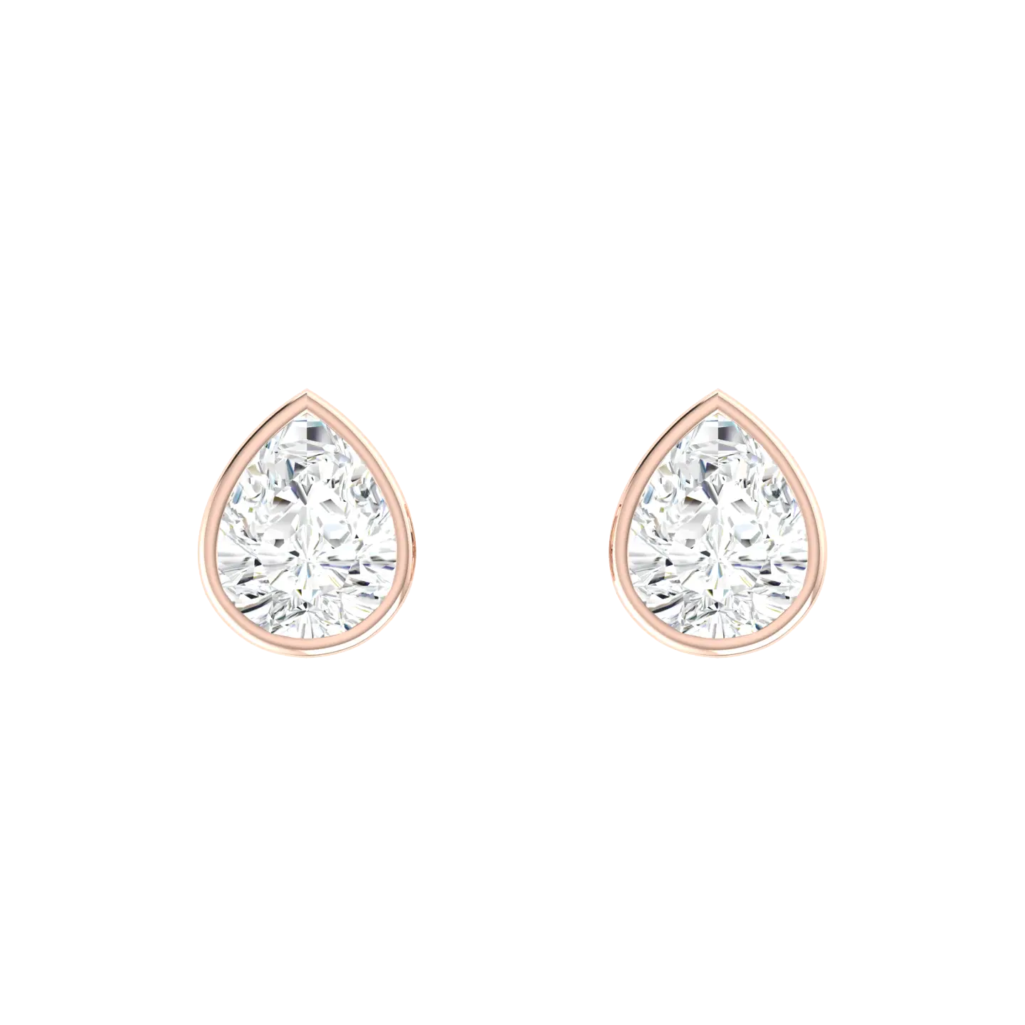 Diamond dew 0.3cts Rose Gold Diamond Earrings [rg]