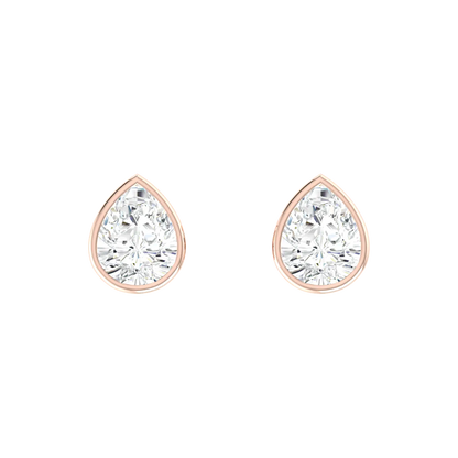 Diamond dew 0.3cts Rose Gold Diamond Earrings [rg]