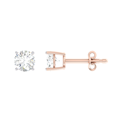 Rose Gold Diamond Earrings - Illuminated Grace 0.5cts [rg]