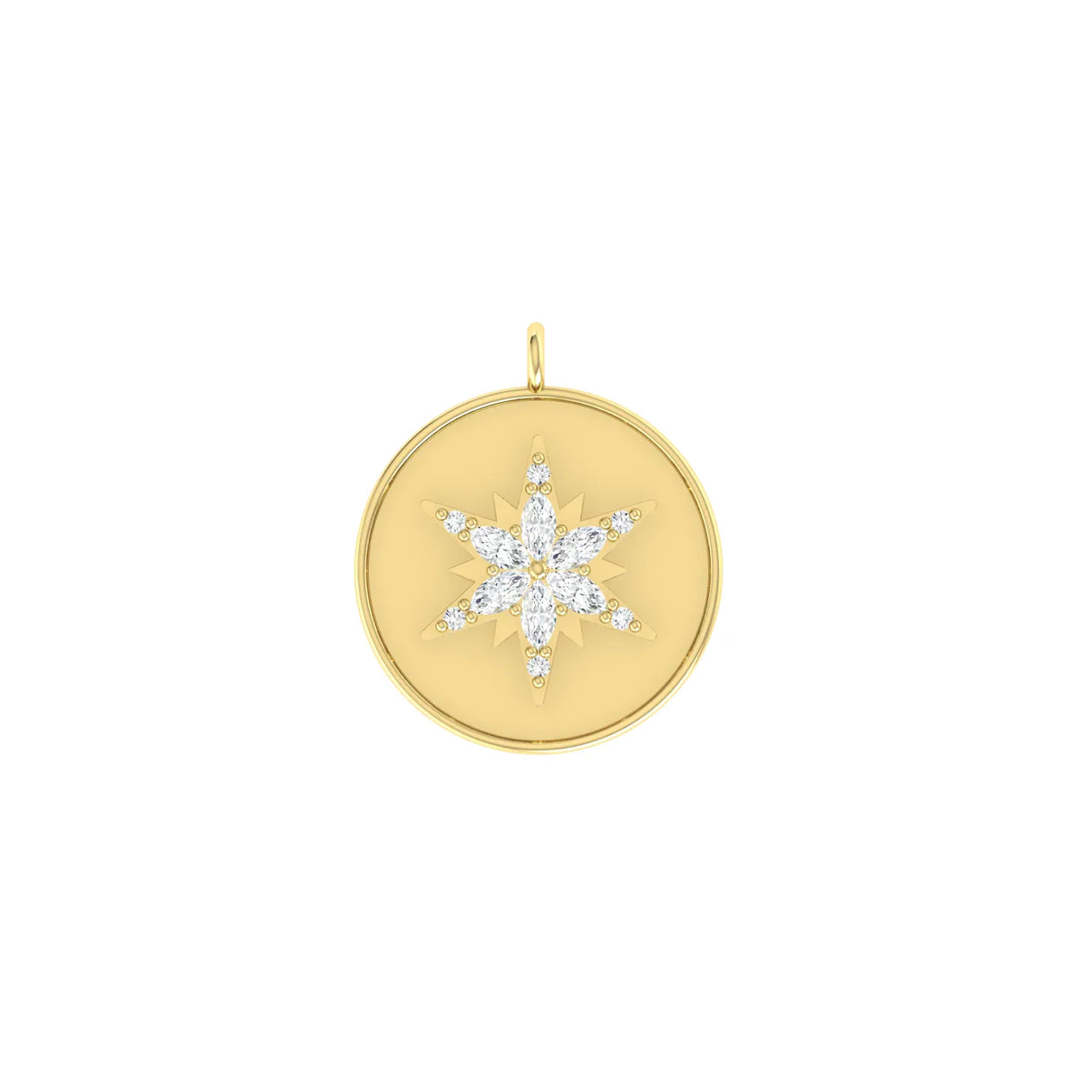 Yellow Gold Diamond Charm - Frozen Spark [yg]