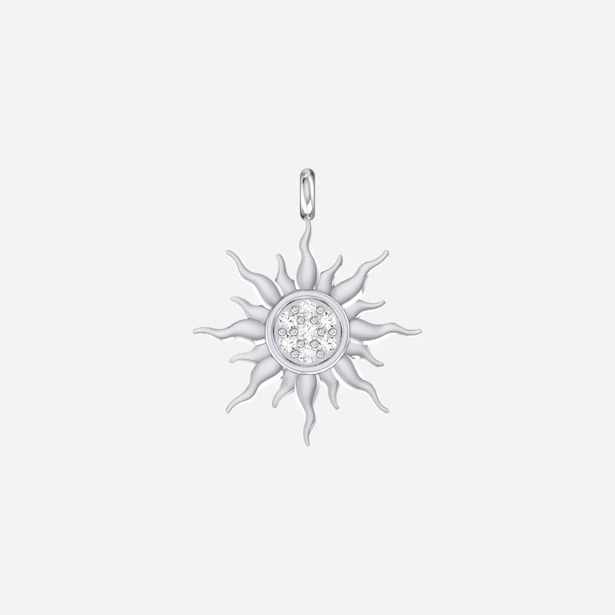 White Gold Customised Diamond Charm - Sunspell Charm [wg]