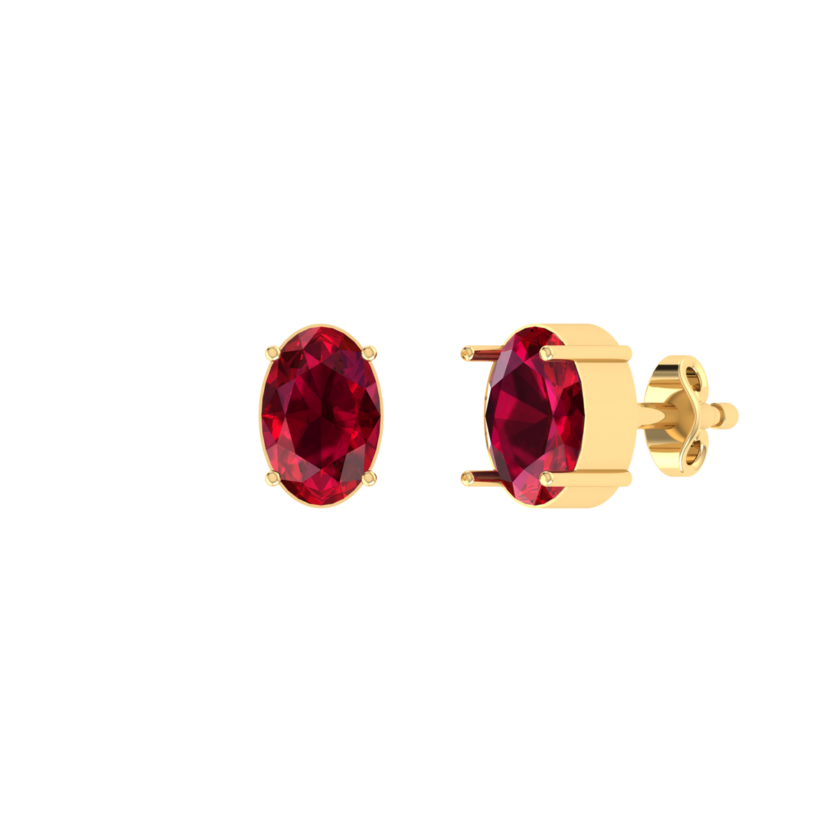 Yellow Gold Diamond Earrings - Radiant Pulse 1cts [yg]