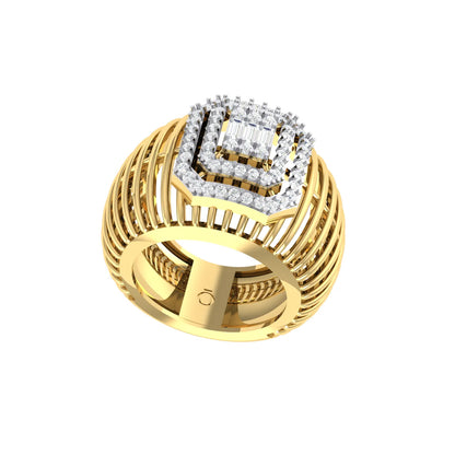 Yellow Gold Diamond Ring - Cubic charm [yg]