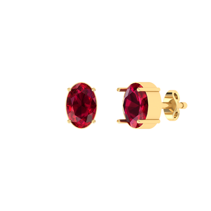 Yellow Gold Diamond Earrings - Radiant Pulse 1cts [yg]