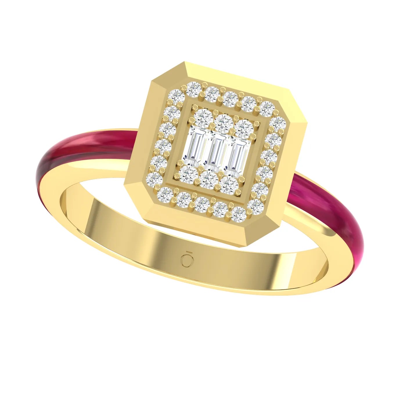 Scarlet Prism Yellow Gold Lab Grown Diamond