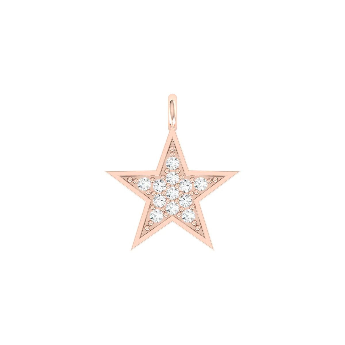 Rose Gold Customised Diamond Charm - Starlit Spark [rg]