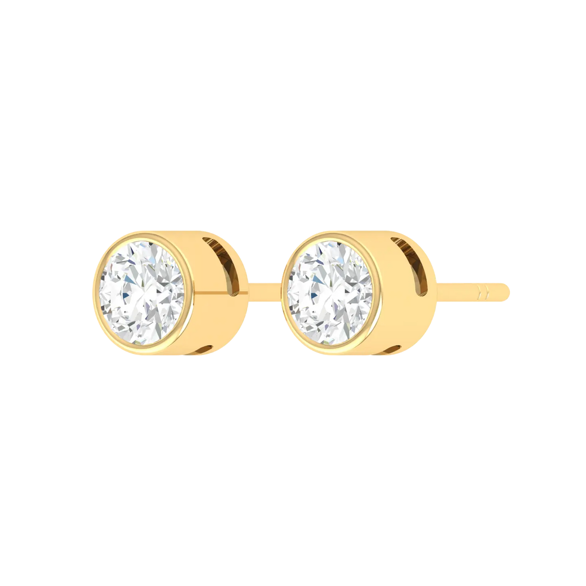 Yellow Gold Diamond Earrings - Sunlit Echoes 0.3cts [yg]