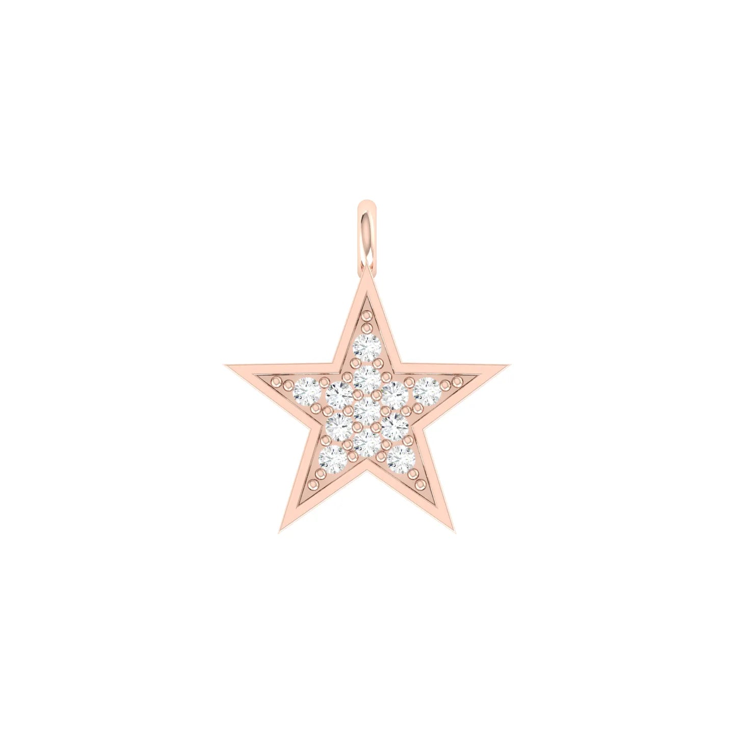 Rose Gold Customised Diamond Charm - Starlit Spark [rg]