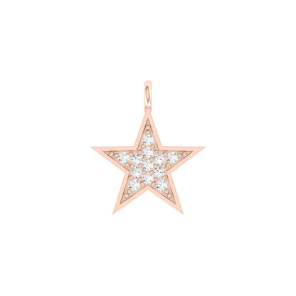 Rose Gold Customised Diamond Charm - Starlit Spark [rg]