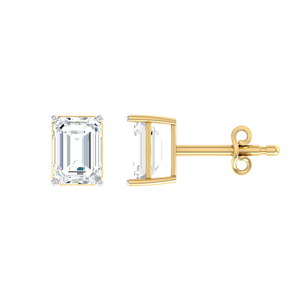 Yellow Gold Diamond Earrings - Clarity Crafted [yg]