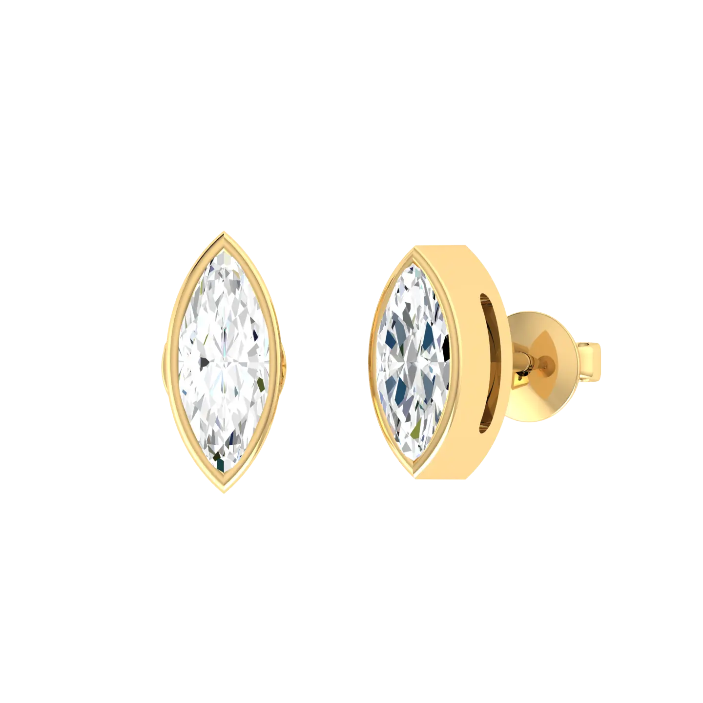 Yellow Gold Diamond Earrings - Solaris Echo 0.3cts [yg]