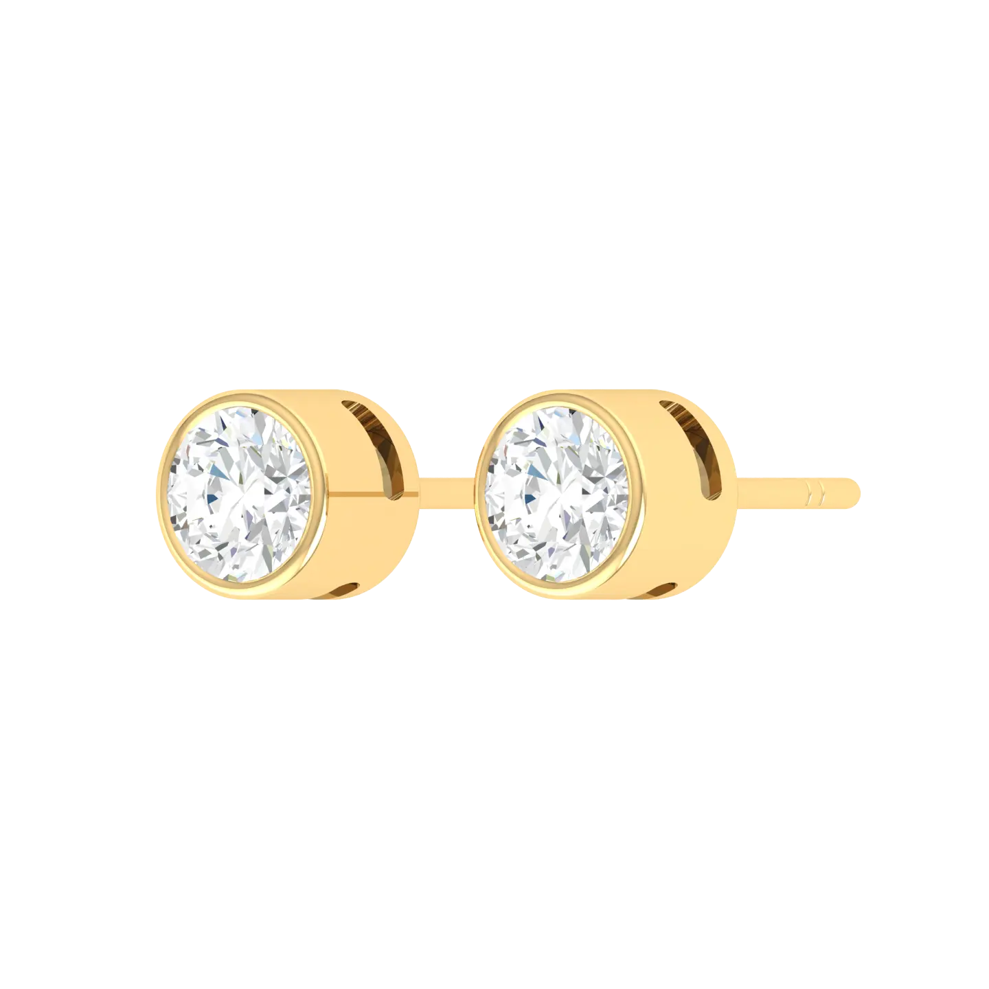 Yellow Gold Diamond Earrings - Sunlit Echoes 0.3cts [yg]