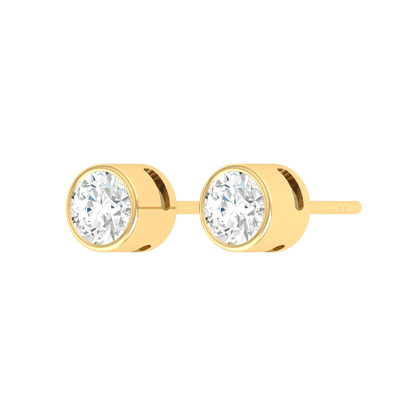 Yellow Gold Diamond Earrings - Sunlit Echoes 0.3cts [yg]