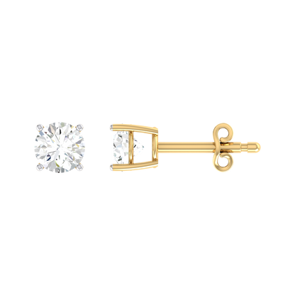 Yellow Gold Diamond Earrings - Illuminated Grace 0.5cts [yg]