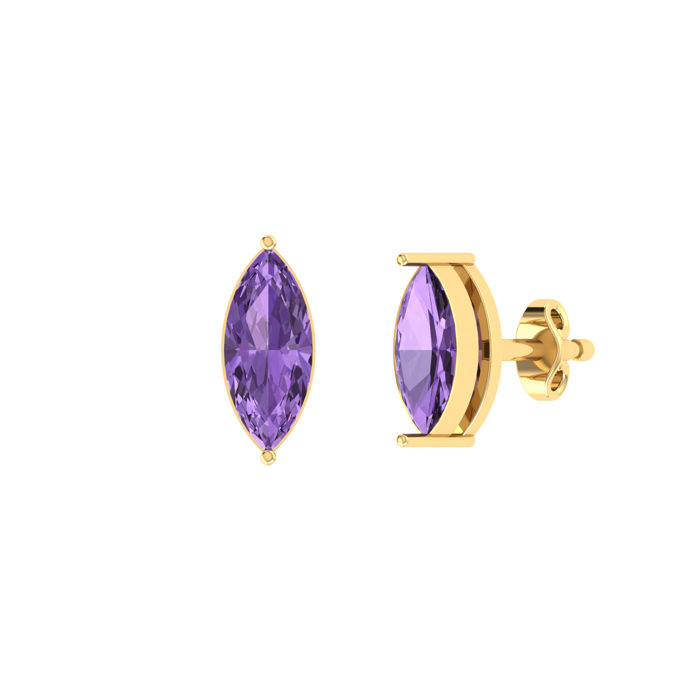 Yellow Gold Diamond Earrings - Gemstream 1cts [yg]