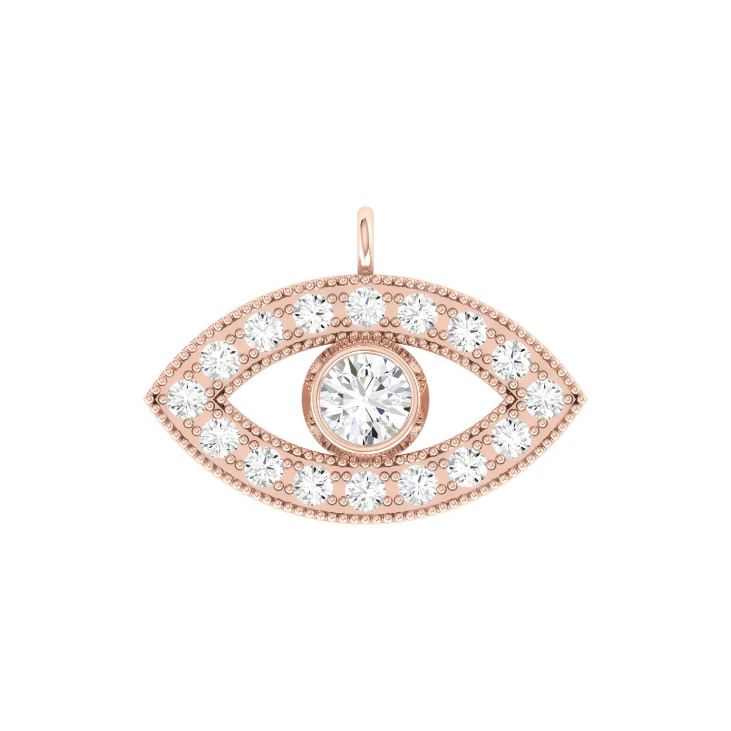 Rose Gold Diamond Charm - Eternal Eye [rg]