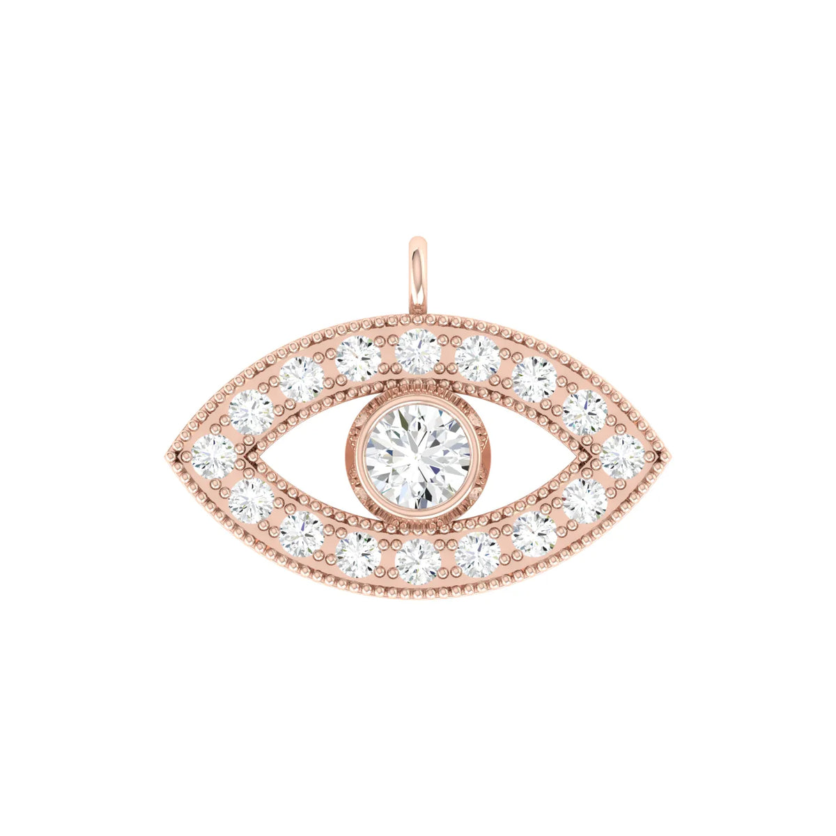 Rose Gold Diamond Charm - Eternal Eye [rg]