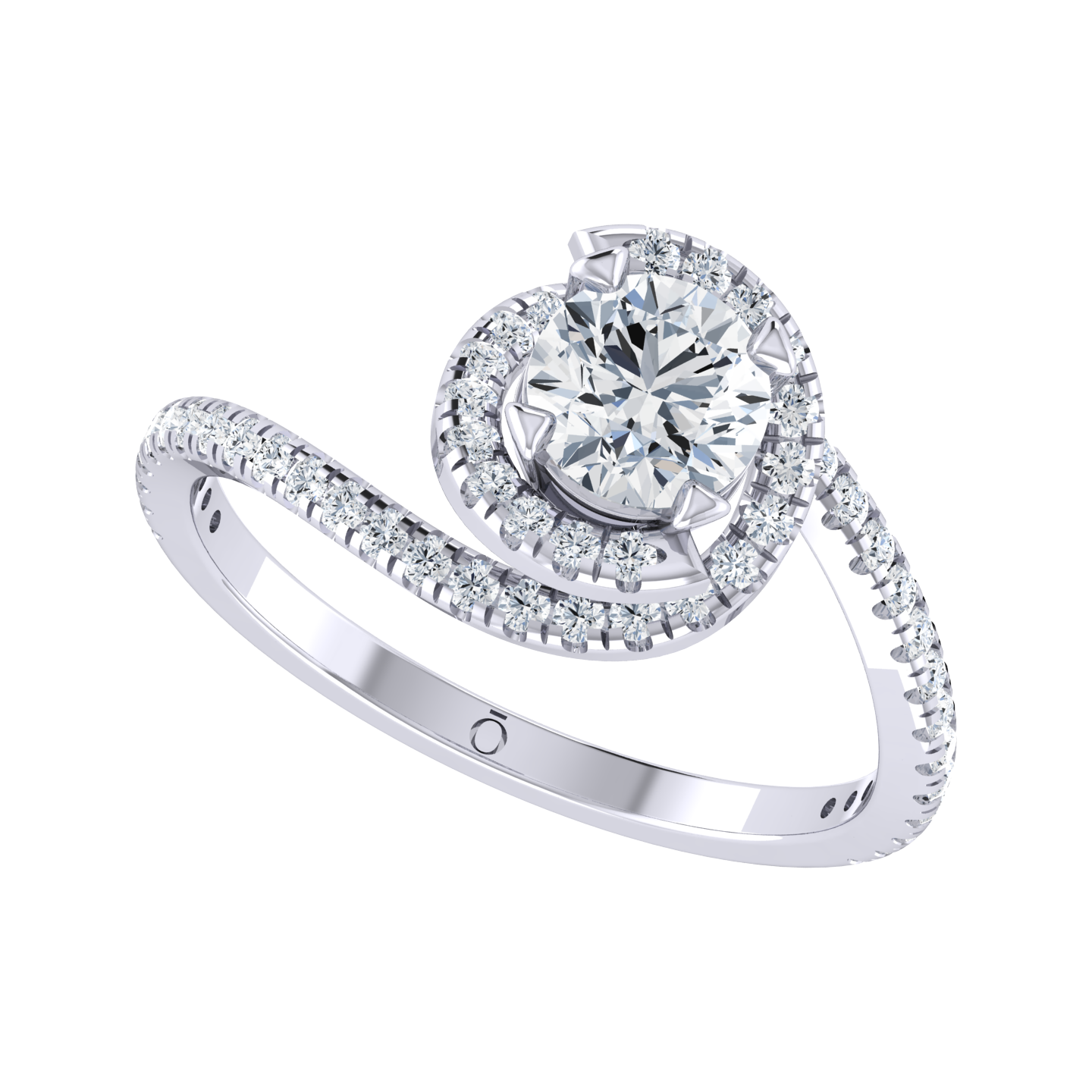 White Gold Diamond Ring - Twilight Twist [wg]