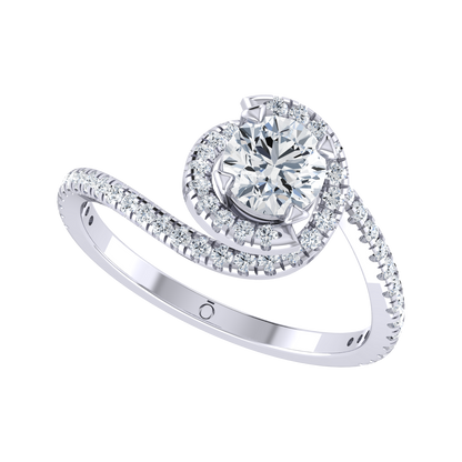 White Gold Diamond Ring - Twilight Twist [wg]