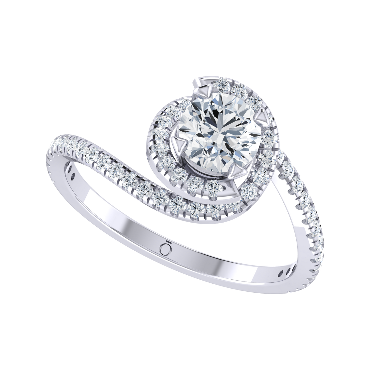 White Gold Diamond Ring - Twilight Twist [wg]