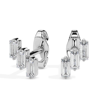 Divine Offset White Gold Diamond Earrings [wg]