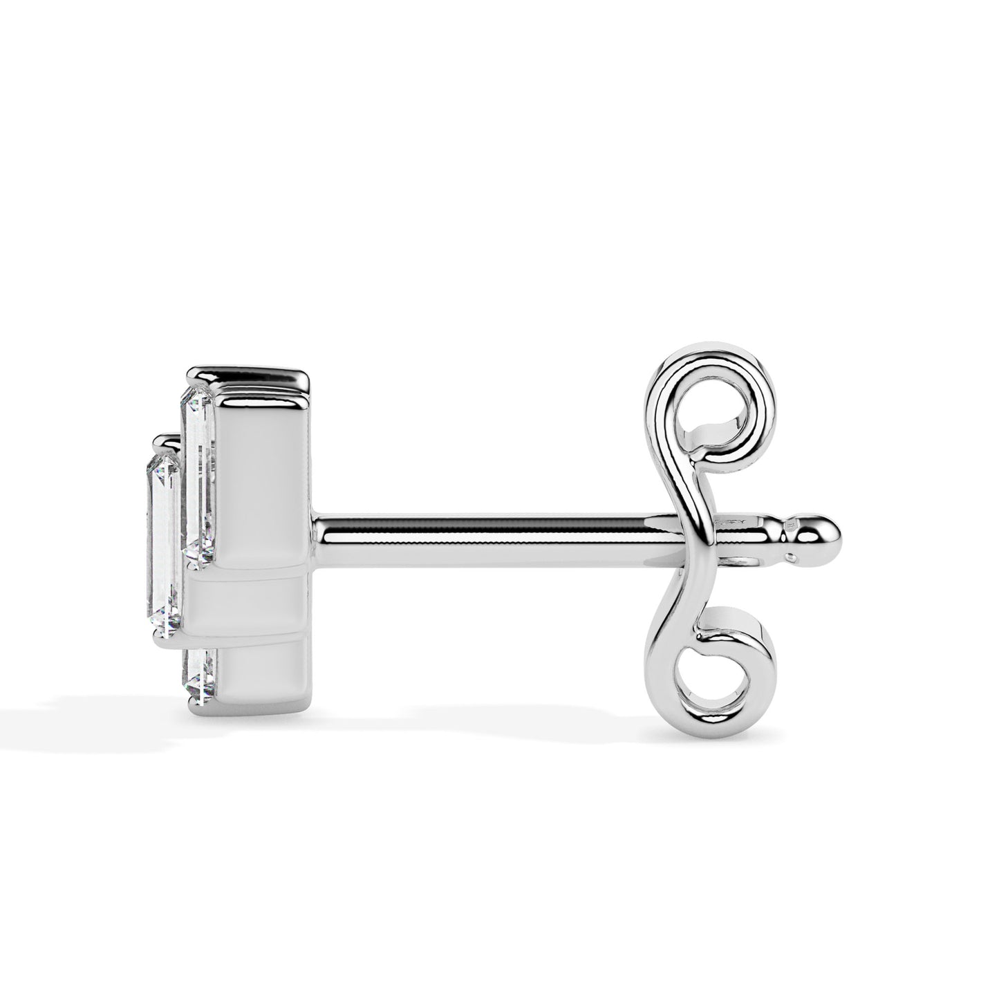 White Gold Diamond Earrings - Divine Offset [wg]