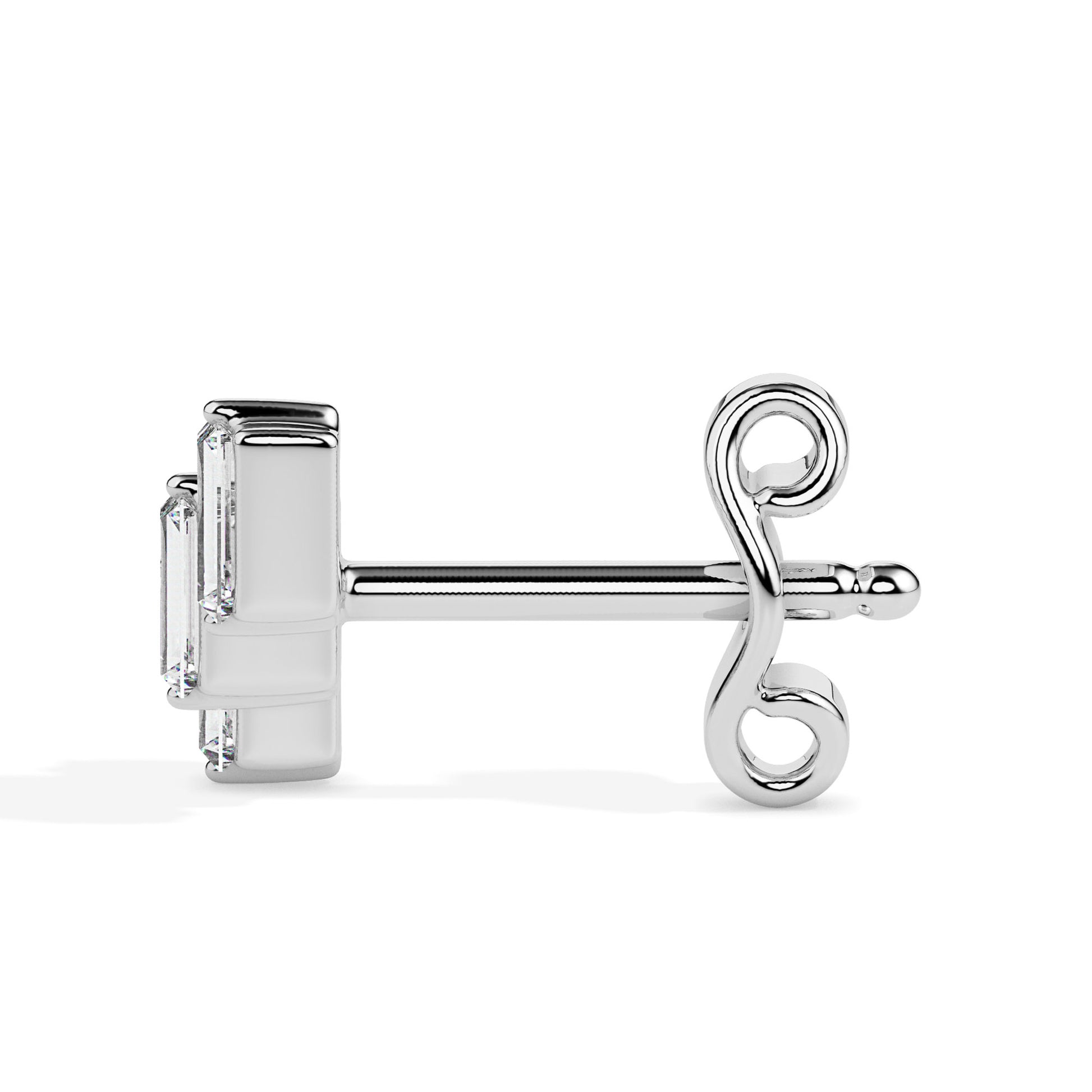 White Gold Diamond Earrings - Divine Offset [wg]