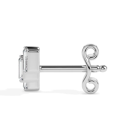 White Gold Diamond Earrings - Divine Offset [wg]