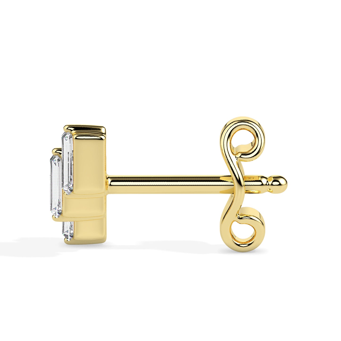 Yellow Gold Diamond Earrings - Divine Offset [yg]