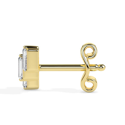 Yellow Gold Diamond Earrings - Divine Offset [yg]