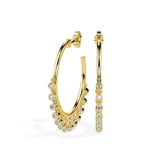 Opera Glide Yellow Gold Diamond Earrings [yg]