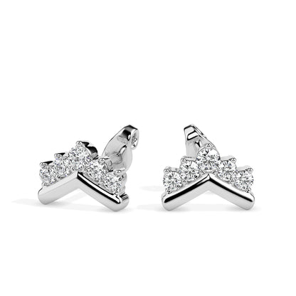 Arrow Flux White Gold Diamond Earrings [wg]