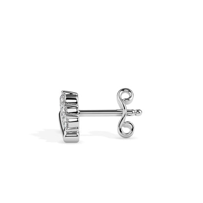 White Gold Diamond Earrings - Arrow Flux [wg]