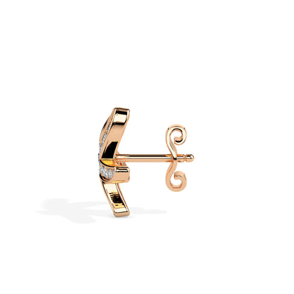 Rose Gold Diamond Earrings - Velocity Curve [rg]