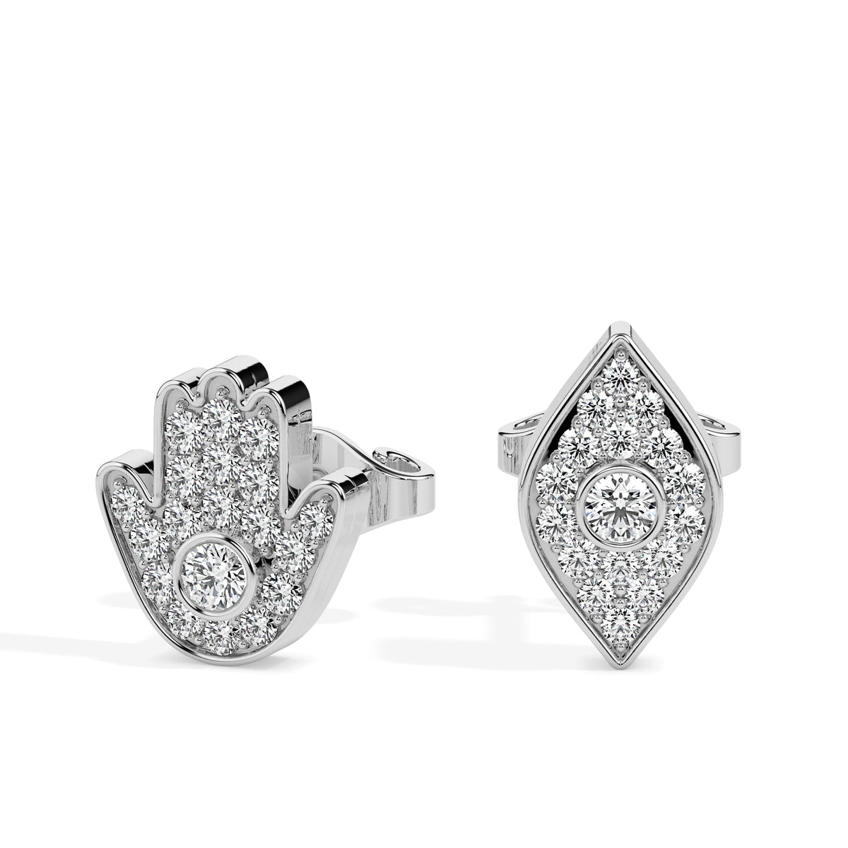 Wishing Pair White Gold Diamond Earrings [wg]
